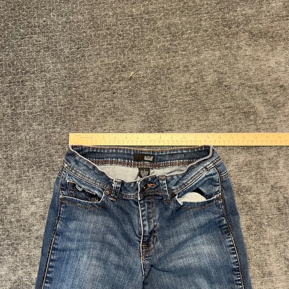 A NEW APPROACH ANA Women's Blue Denim Jeans Bootcut Size 6 Embroidered Pockets - Picture 7 of 9